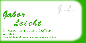 gabor leicht business card